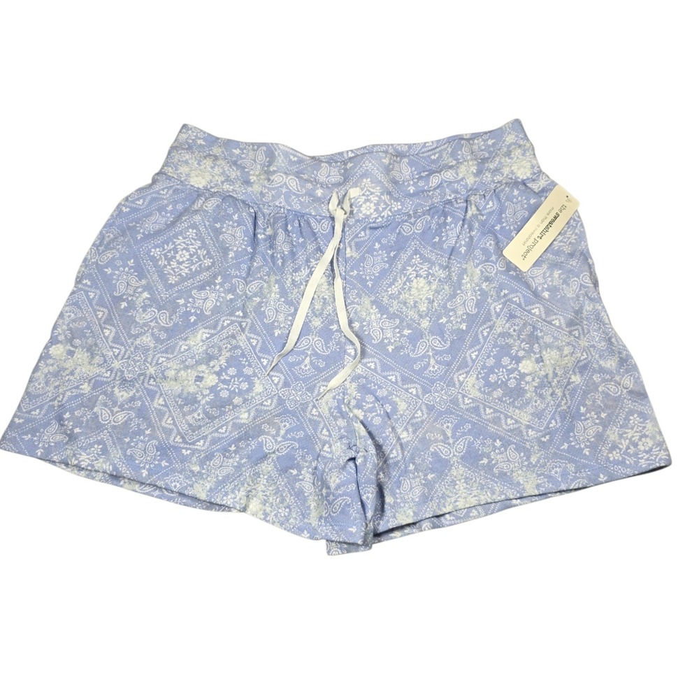 The Sweatshirt Project Womens Blue Paisley Bandana Lounge Shorts‎ 2X NWT